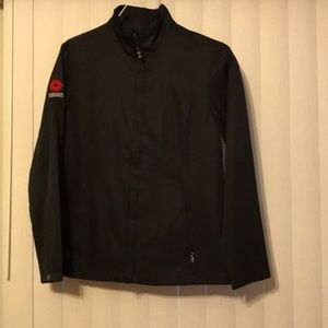 Ladies form fitting lightweight jacket.